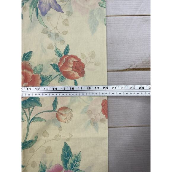 Vtg Lady Pepperell Pillowcases Set of 2 Pastel Yellow Floral King Sz Grandeur - Picture 7 of 9